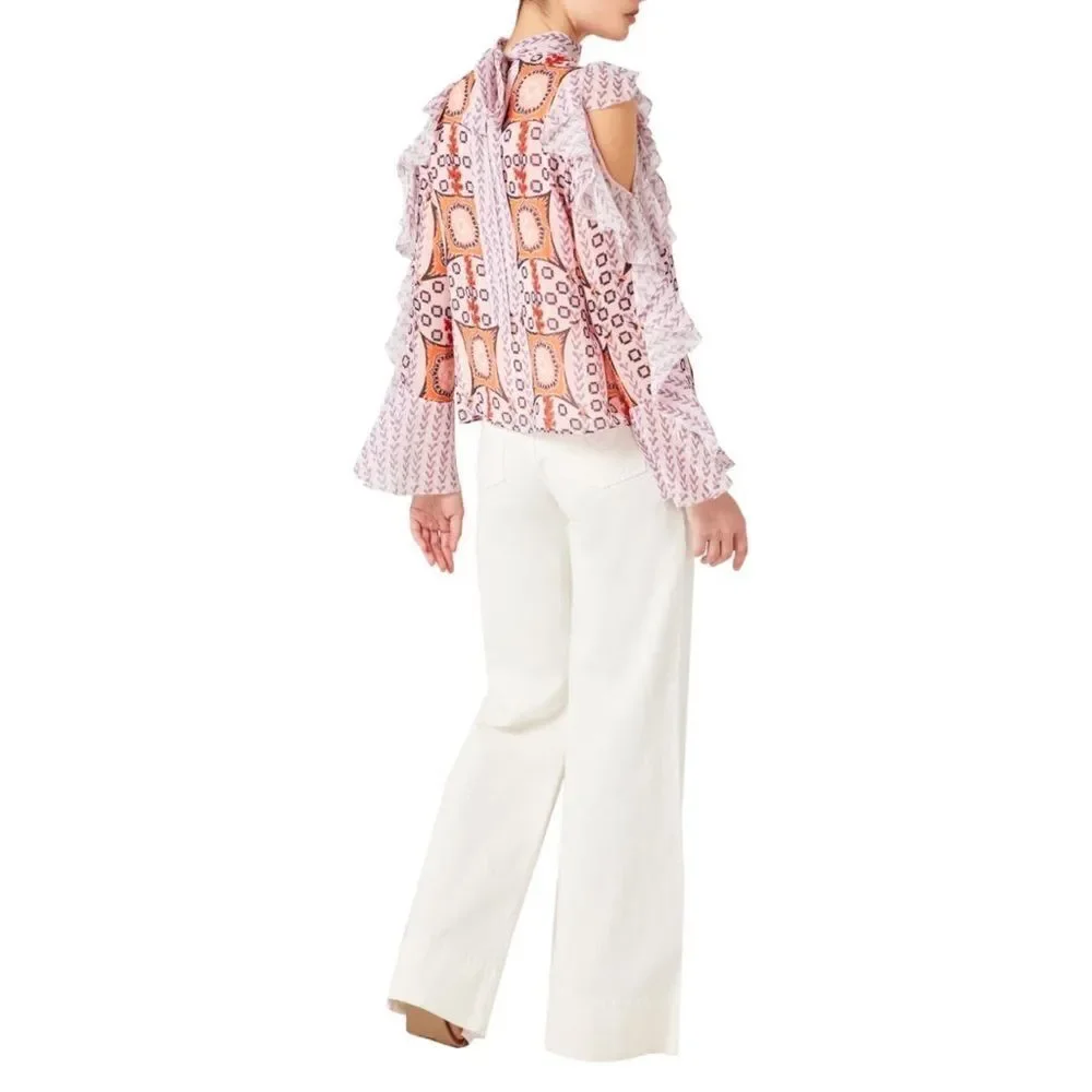 Temperley London 100% silk Etoile Printed Blouse size US6(UK10) - Picture 2 of 12